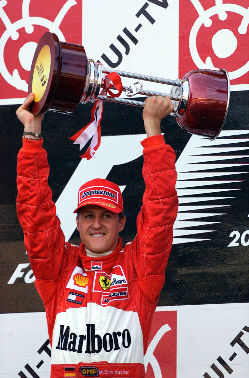 Σφραγίδα νίκης του M.Schumacher στο GP Ιαπωνίας