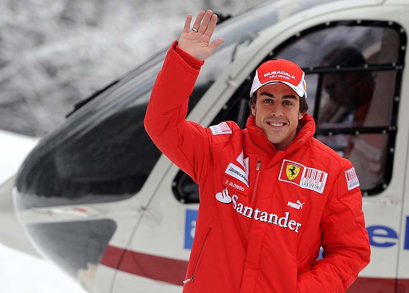 Ο Fernando Alonso στη Μαντόνα ντι Καμπίλιο