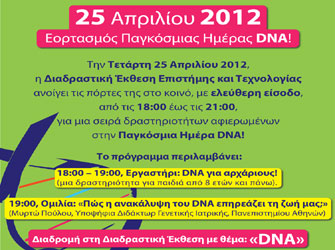 25η Απριλίου γιορτάζουμε την Παγκόσμια Ημέρα DNA!