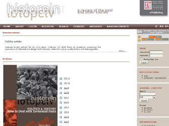 Το περιοδικό «Historein/Iστορείν» στο Διαδίκτυο από τις ηλεκτρονικές εκδόσεις του Εθνικού Κέντρου Τεκμηρίωσης