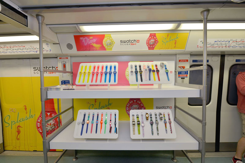 Swatch μες το βαγόνι