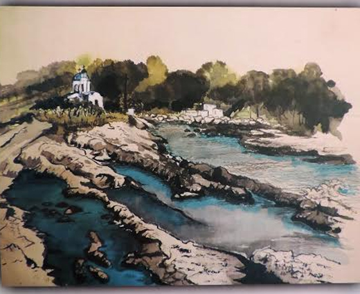 Ελληνικά τοπία με κινέζικο τρόπο ζωγραφικής