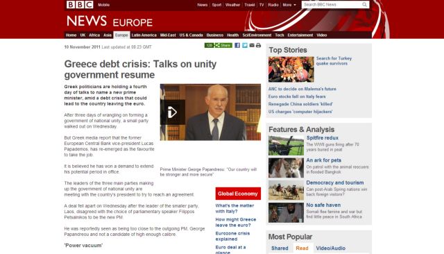 Το «πολιτικό δράμα» της Ελλάδας αντικείμενο -ανεκδοτολογικών και μη- δημοσιευμάτων του ξένου Τύπου