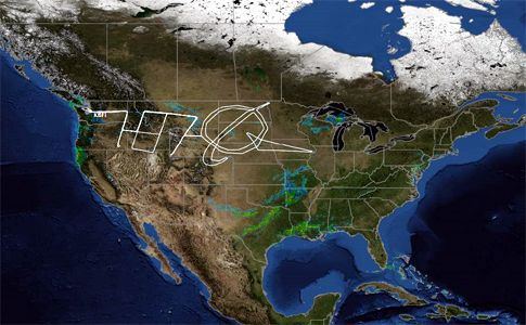 To Boeing 787 Dreamliner ζωγραφίζει στους ουρανούς των ΗΠΑ