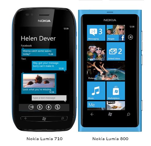 Σε τι διαφέρει το Nokia Lumia 710 από το Nokia Lumia 800