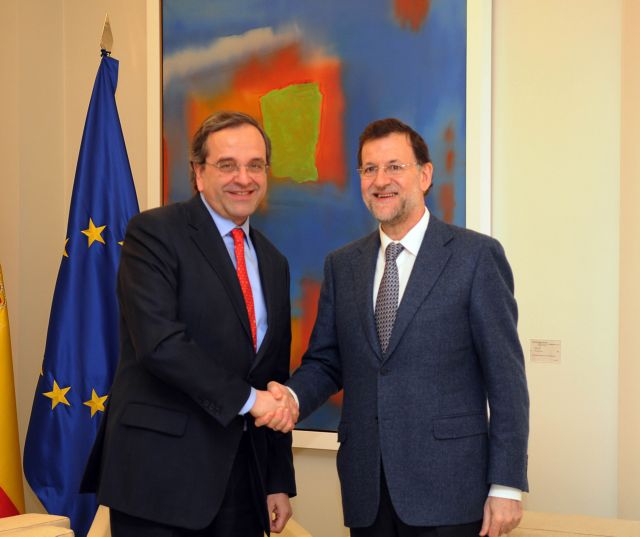 Για την ανάγκη ανάκαμψης συζήτησε ο Αντώνης Σαμαράς με τον Μαριάνο Ραχόι