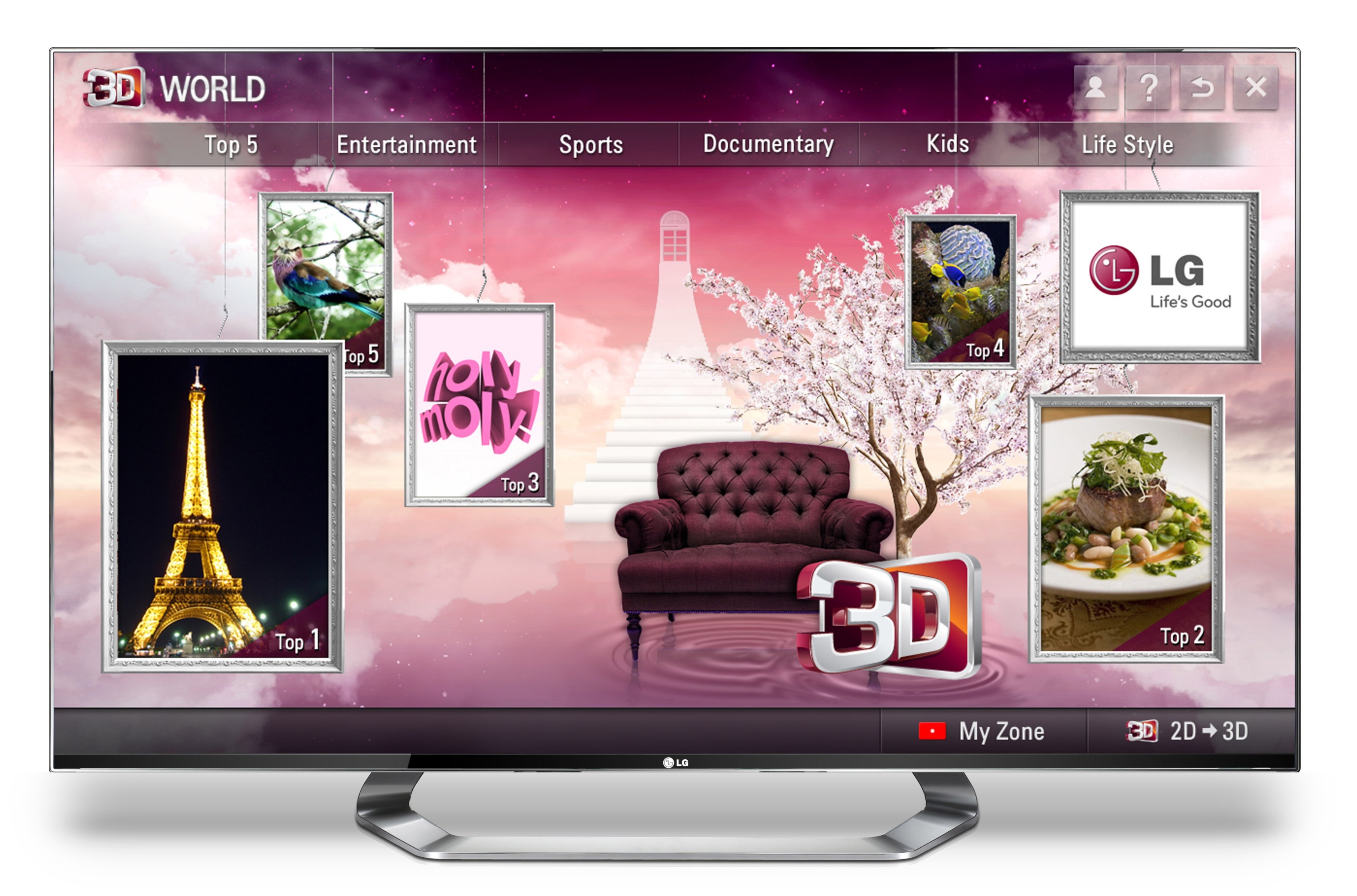 Βίντεο κλαμπ 3D στις Cinema 3D Smart TV 2011, 2012 της LG