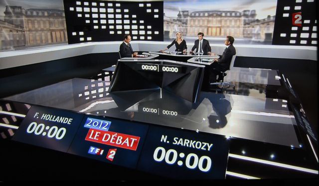 «Ισόπαλοι» ήρθαν Φρ.Ολάντ και Ν.Σαρκοζί στο τηλεοπτικό ντιμπέιτ