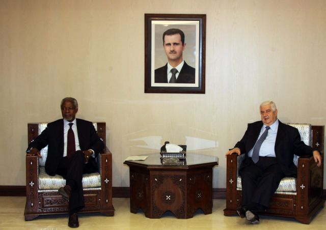 Κρίσιμες συνομιλίες με τον Μπασάρ Αλ Άσαντ έχει την Τρίτη ο Κόφι Ανάν