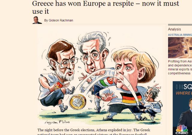 Στις προκλήσεις που αντιμετωπίζει ο Αντ.Σαμαράς μετά τις εκλογές αναφέρεται ο ξένος Τύπος