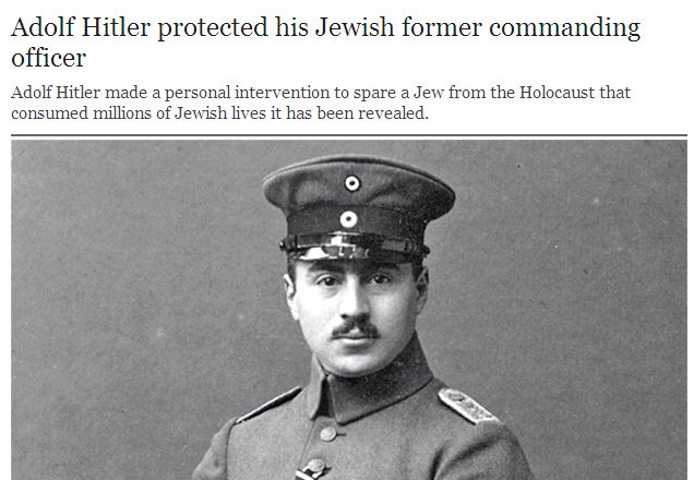 Ο Χίτλερ προστάτευσε Εβραίο πρώην στρατιωτικό διοικητή του, αποκαλύπτει επιστολή