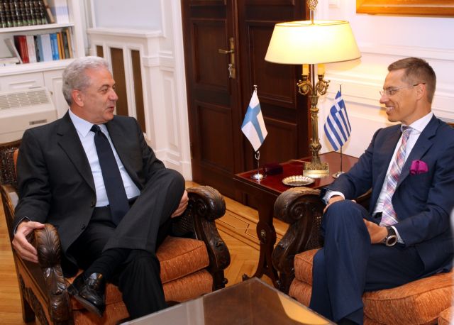 Συνάντηση Αβραμόπουλου με τον Φινλανδό υπουργό Ευρωπαϊκών Υποθέσεων και Εμπορίου