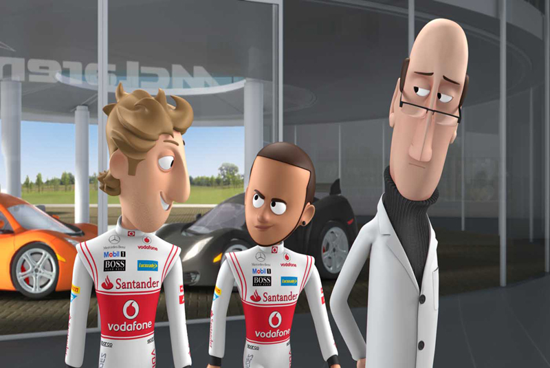 H McLaren – Mercedes σε κινούμενα σχέδια