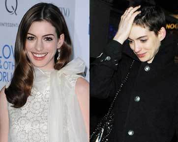 Anne Hathaway: «Έκλαιγα υστερικά όταν έκοψα τα μαλλιά μου»