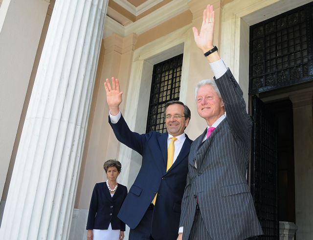 Περνάμε τη δική μας «Μεγάλη Ύφεση» είπε ο Αντ.Σαμαράς στον Μπιλ Κλίντον