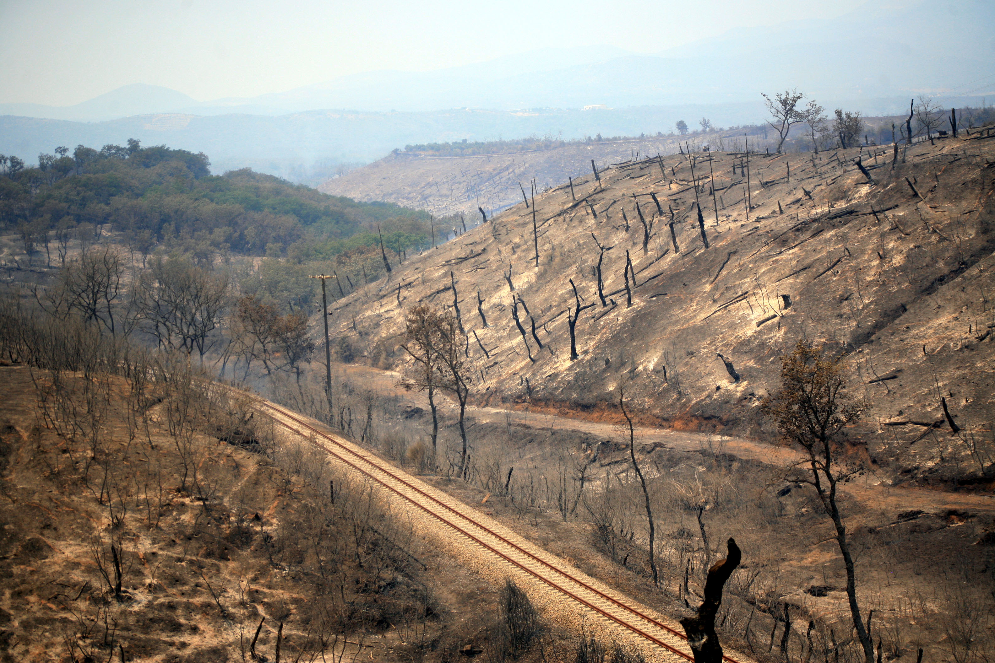Ξεκινά η καταγραφή των ζημιών από την πυρκαγιά στη Χαλκιδική