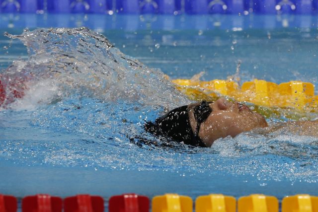 Ασημένιο μετάλλιο o Μακροδημήτρης στα 50μ. ύπτιο (κατ. S2)