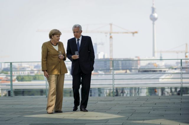 Αισιοδοξία για την ευρω-κρίση «εκπέμπουν» Άνγκελα Μέρκελ και Μάριο Μόντι