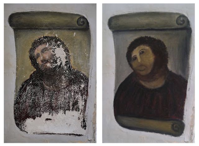 Μερτικό από το «έργο τέχνης» της ζητά γιαγιά που κατέστρεψε τοιχογραφία του Χριστού