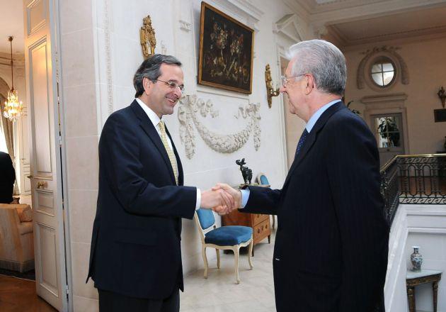 Σε στήριξη από τον Μάριο Μόντι στοχεύει ο Αντώνης Σαμαράς