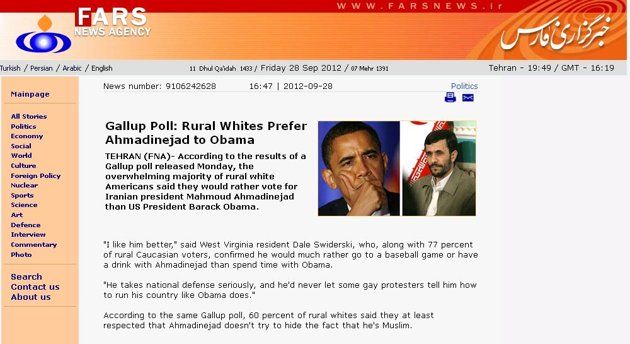 Γκάφα ιρανικού πρακτορείου ειδήσεων έδωσε «νίκη» Αχμαντινετζάντ έναντι Ομπάμα