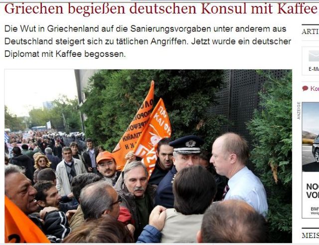 Tρεις συλλήψεις για τον προπηλακισμό του Γερμανού πρόξενου