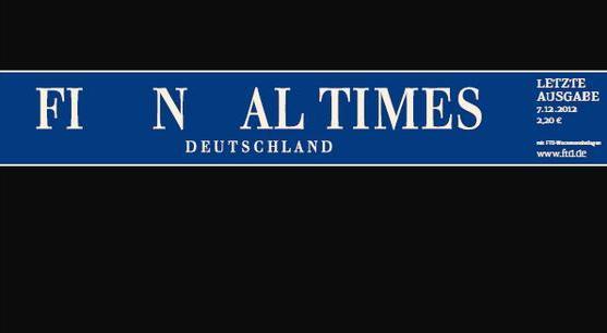 Με την πρώτη σελίδα στα μαύρα η τελευταία έκδοση των Financial Times Deutschland