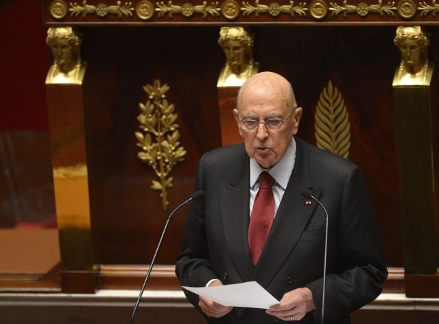 Μήνυμα Ναπολιτάνο προς τα κόμματα να προστατέψουν την αξιοπιστία της χώρας