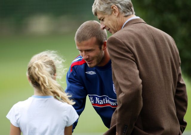 Ο Ντέιβιντ Μπέκαμ προπονείται με την Άρσεναλ