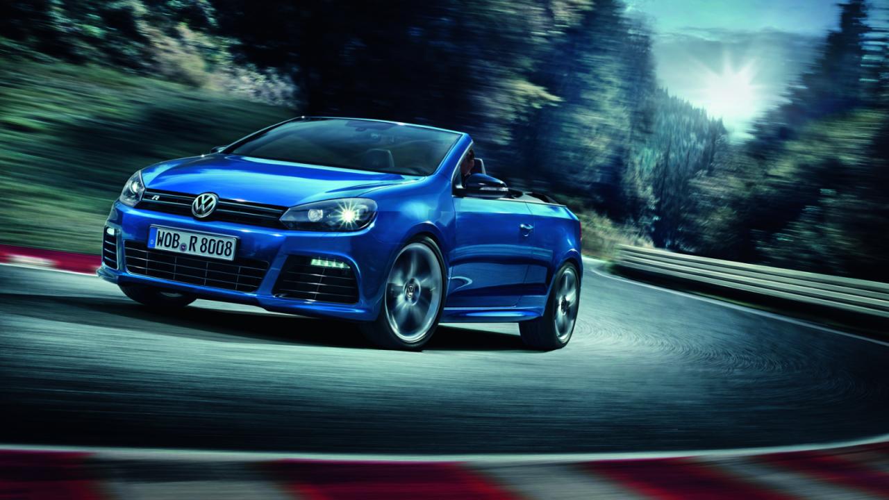 VW Golf VI R Cabrio 2013: Sport ρετροσπεκτίβα