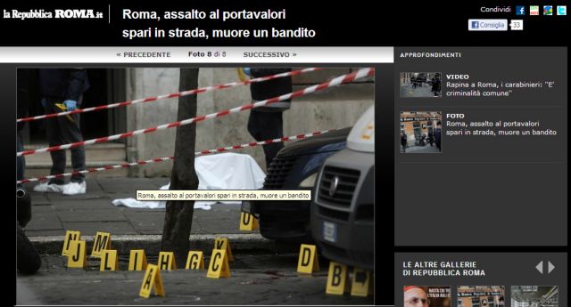 Τρόμος και σφαίρες σε ληστεία στη Ρώμη, νεκρός πρώην μέλος των BR