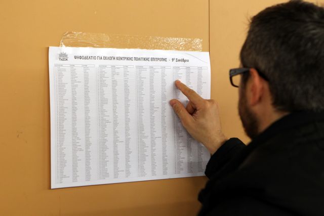 Τα τελικά αποτελέσματα για την Κεντρική Πολιτική Επιτροπή του ΠΑΣΟΚ