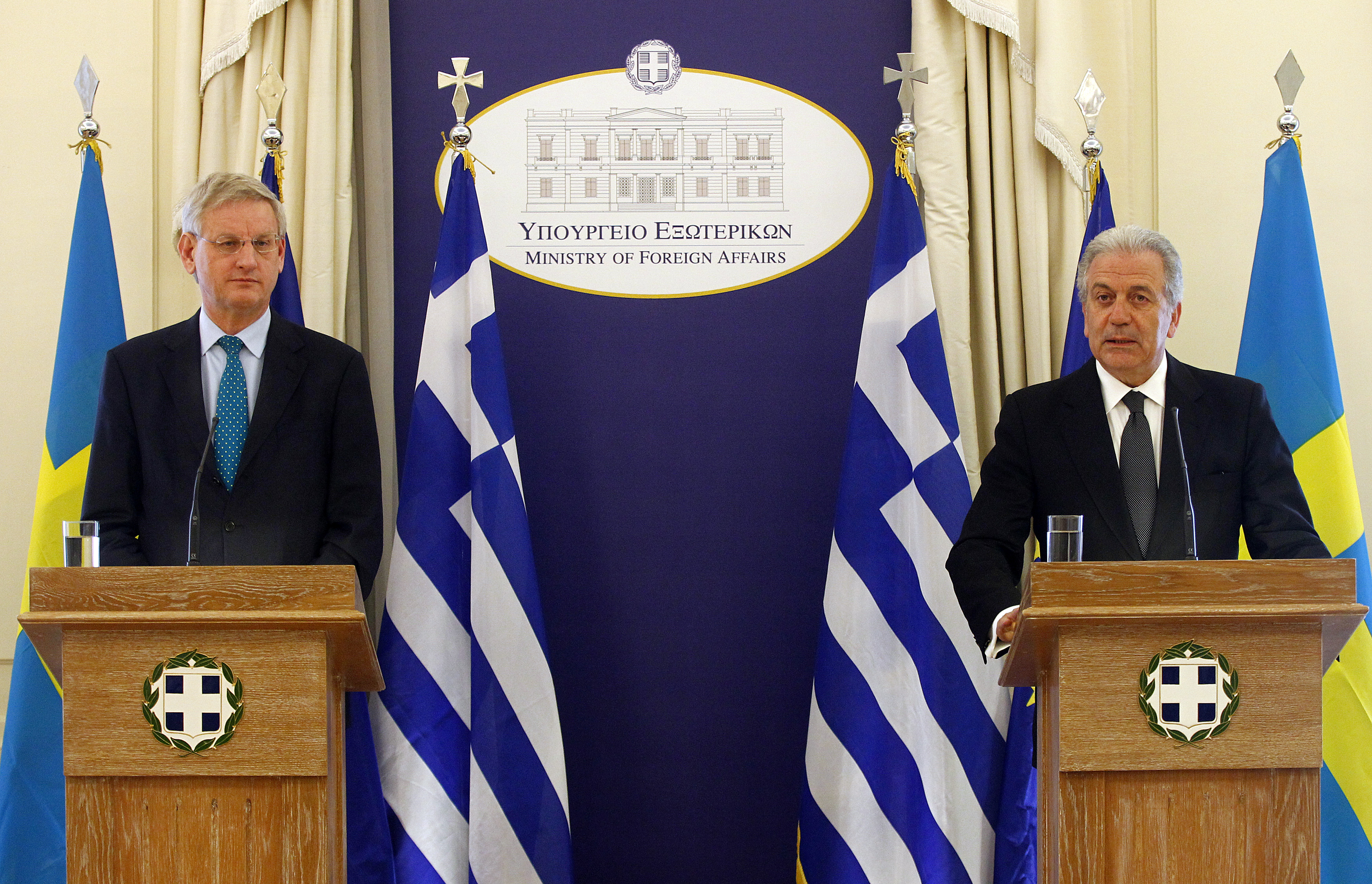 Εντυπωσιακή πρόοδο της Ελλάδας είδε ο Σουηδός ΥΠΕΞ