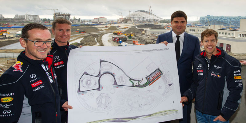 Ο S. Vettel στο εργοτάξιο του ρωσικού GP