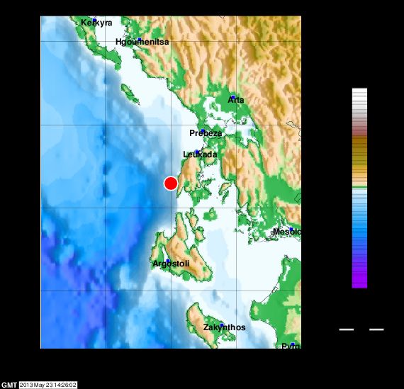 Σεισμός 4,8 βαθμών δυτικά της Λευκάδας