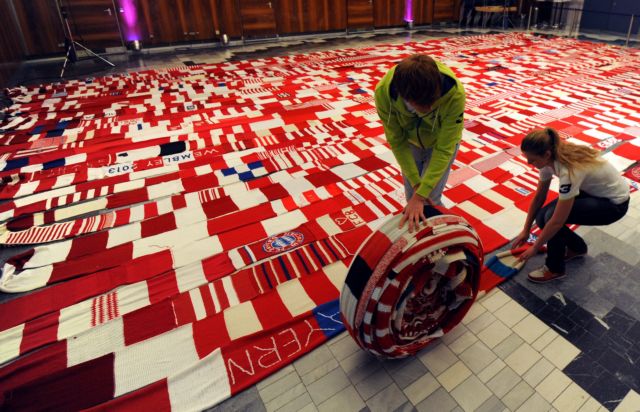Στη Μπάγερν το ρεκόρ για το μεγαλύτερο κασκόλ του κόσμου