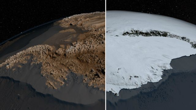 Η Ανταρκτική με και χωρίς τους πάγους της