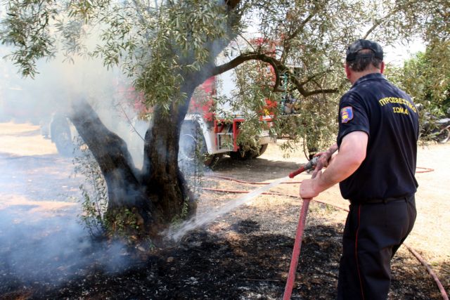 Πυρκαγιά σε εξέλιξη στο Τυμπάκι Ηρακλείου