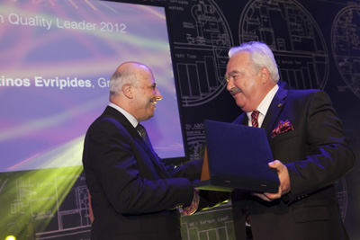 Ευρωπαίος Ηγέτης Ποιότητας 2012 αναδείχθηκε ο Κωνσταντίνος Ευριπίδης