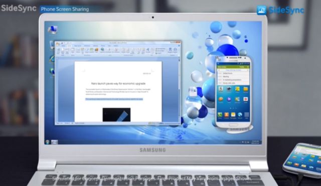 Samsung SideSync: Πληκτρολόγιο και mouse... δανεικά στο smartphone