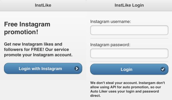 Πωλήσεις Like …με το κιλό για το Instagram, με αντάλλαγμα login και password