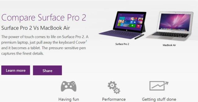 Σε τι υπερτερούν τα Surface έναντι των iPad Air και MacBook Air, δείχνει η Microsoft