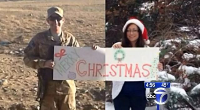 Κοινή χριστουγεννιάτικη φωτογραφία για ένα ζευγάρι από απόσταση 11.000χλμ