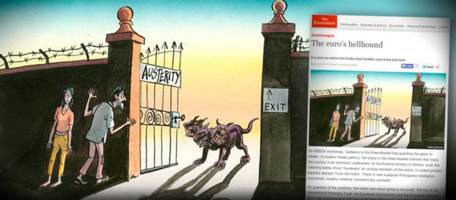 Economist: Κέρβερος η τρόικα που κρατάει τις χώρες στον Αδη