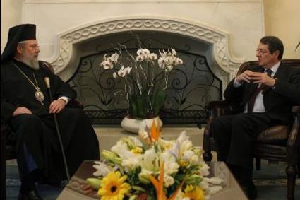 Στήριξη από τον αρχιεπίσκοπο Κύπρου στον Αναστασιάδη για το ανακοινωθέν