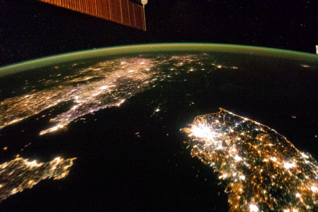 Η Βόρειος Κορέα λείπει από το χάρτη σε νυχτερινή φωτογραφία από τον ISS