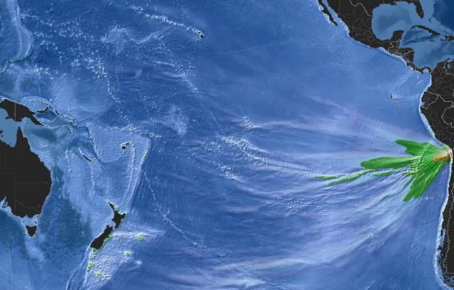 Θεαματικό animation δείχνει το τσουνάμι της Χιλής να φτάνει στην Αυστραλία