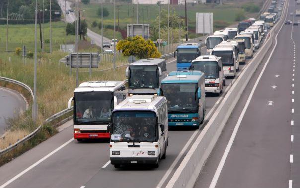 Καραμπόλα λεωφορείων που μετέφεραν οπαδούς του ΠΑΟΚ