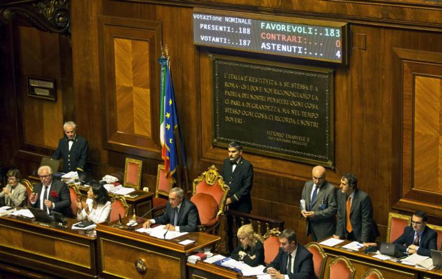 Πρώτο «ναι» στη μεταρρύθμιση που «καταργεί» τη Γερουσία της Ιταλίας