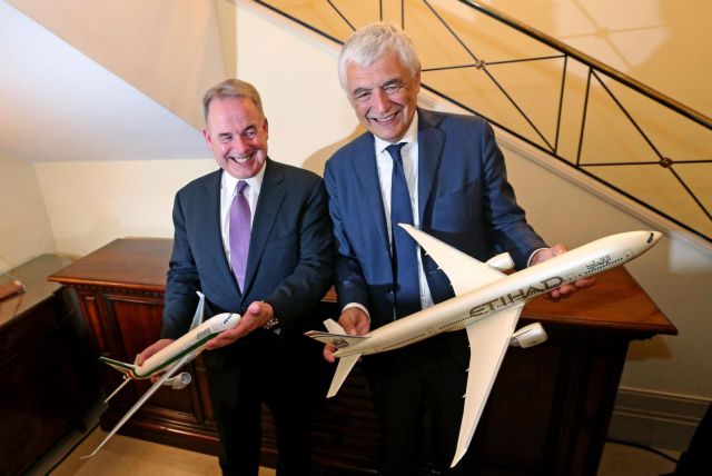 Υπεγράφη η συμφωνία εξαγοράς του 49% της Alitalia από την Etihad